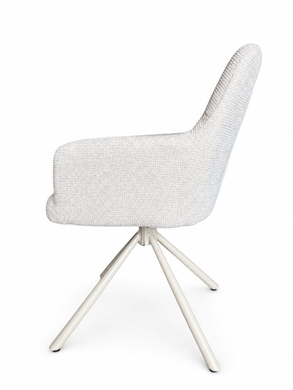 Florine Draaibare Eetkamerstoel - Beige met beige poten