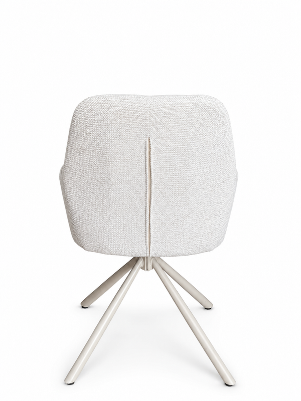 Florine Draaibare Eetkamerstoel - Beige met beige poten