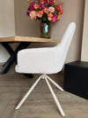Florine Draaibare Eetkamerstoel - Beige met beige poten