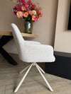 Florine Draaibare Eetkamerstoel - Beige met beige poten
