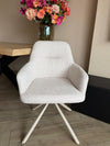 Florine Draaibare Eetkamerstoel - Beige met beige poten