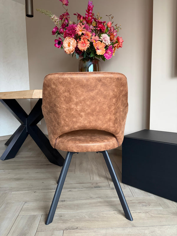 Tenno draaibare stoel - Cognac