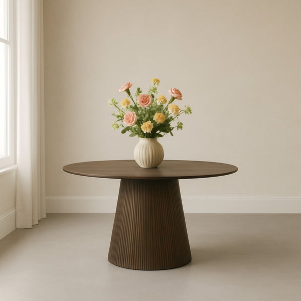 Runder Esstisch aus Sila-Mangoholz